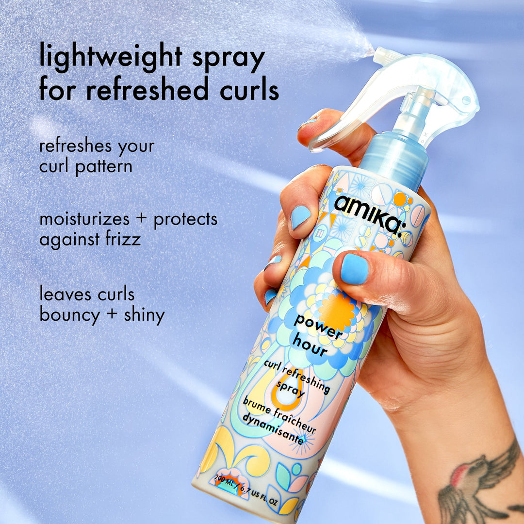Amika Power Hour Curl Refreshing Spray - lightweight spray for refreshed curls