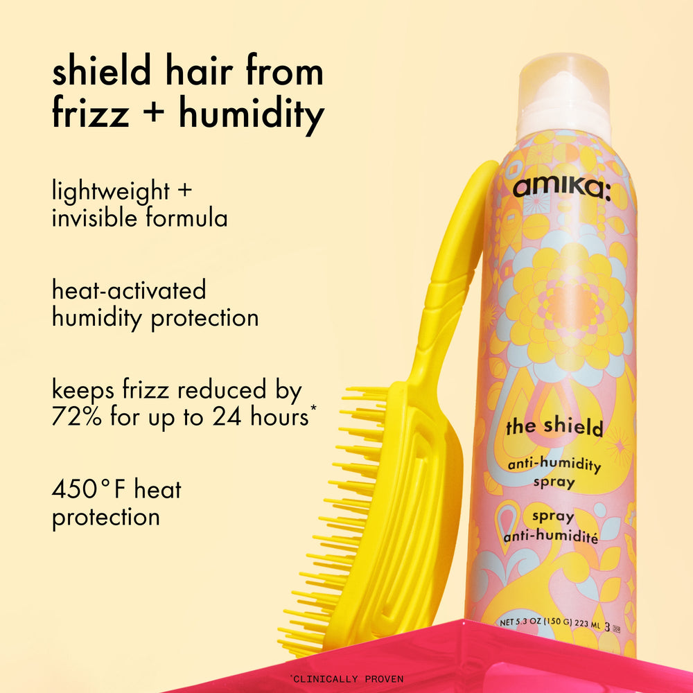 Amika The Shield Anti-Humidity Spray - frizz and humidity protection benefits