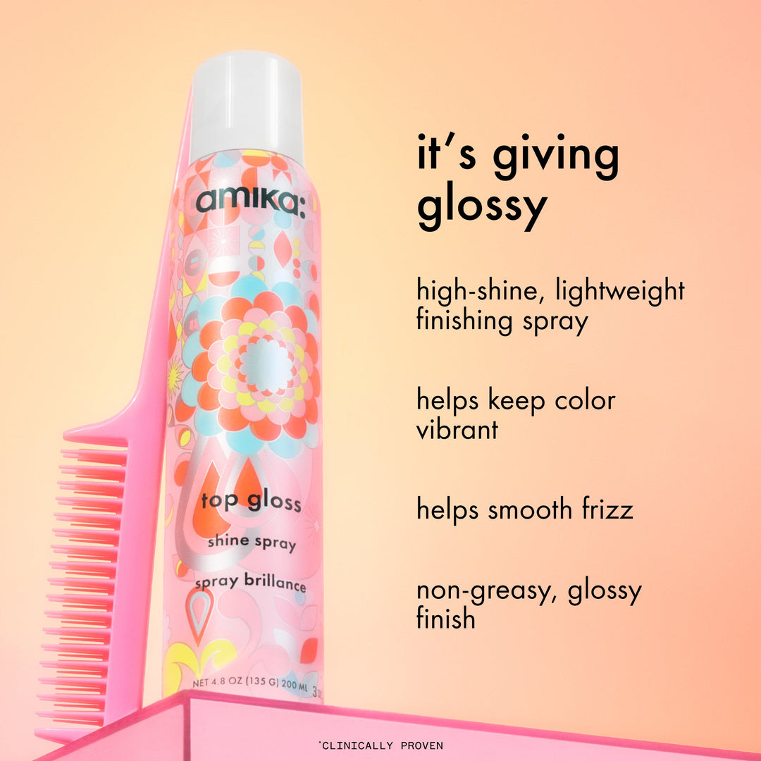 amika Top Gloss Shine Spray - benefits