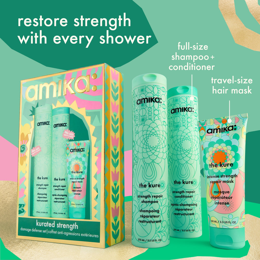 Amika Kurated Strength Wash + Care Set - what's included