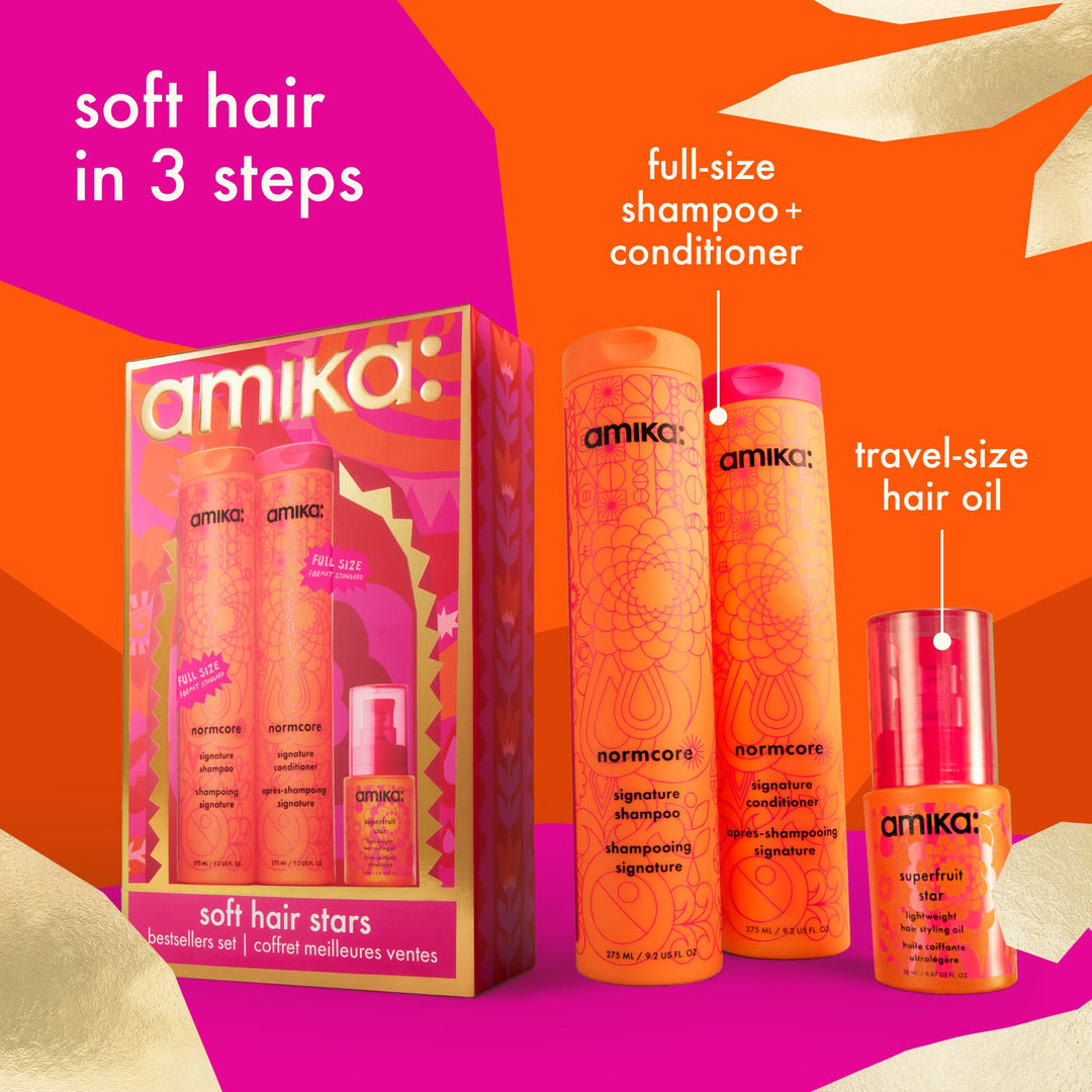 Amika Soft Hair Stars Nourishing Wash + Care Set - what's included