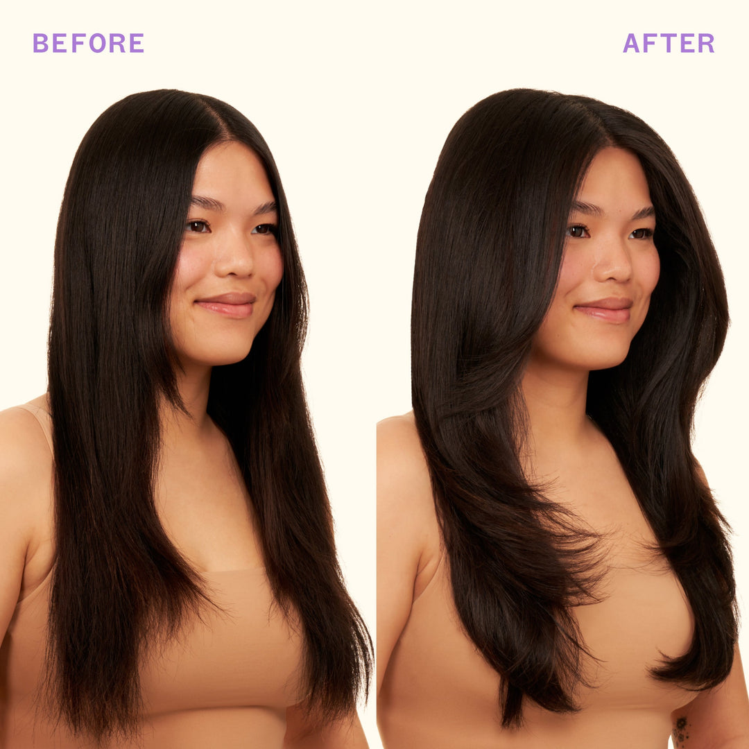 Amika Rising Star Volumizing Finishing Spray - before and after