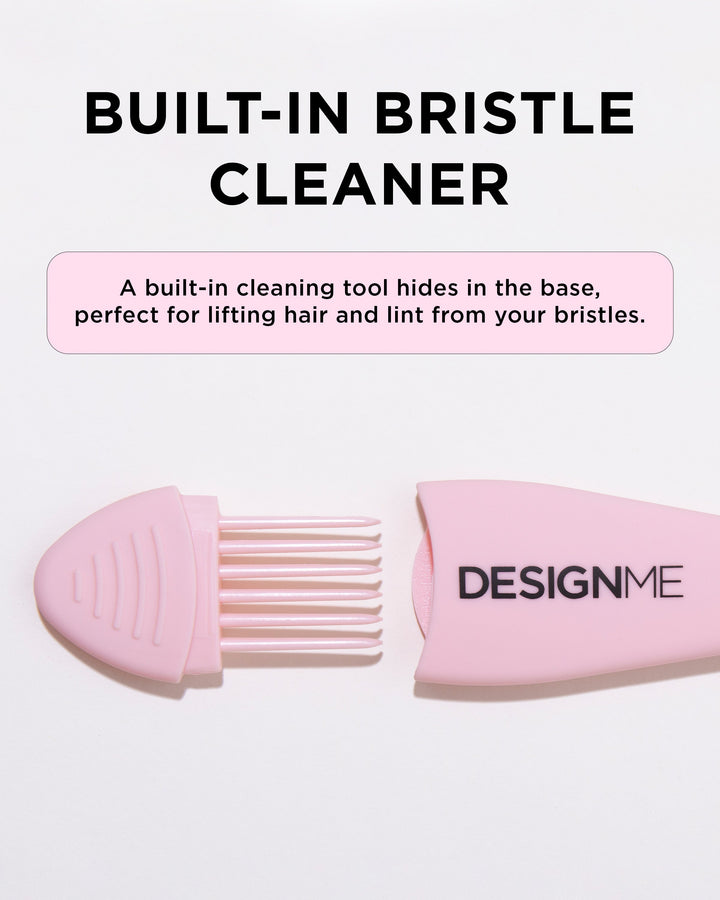 DESIGNME Detangling Paddle Brush - built-in bristle cleaner