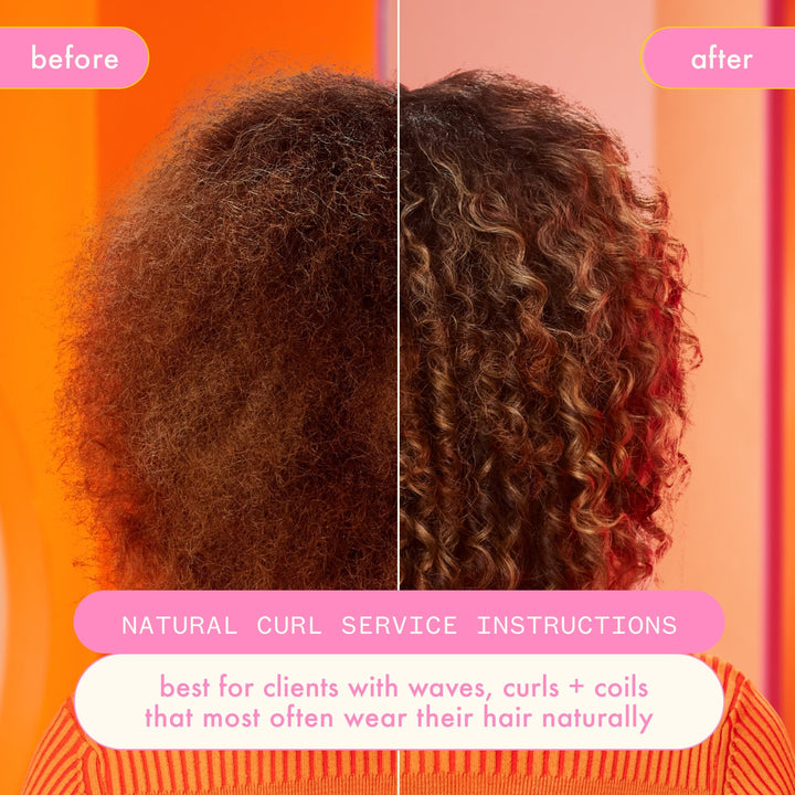 Amika Pro Smooth Over Frizz-Fighting Treatment - before and after, natural curl smoothing