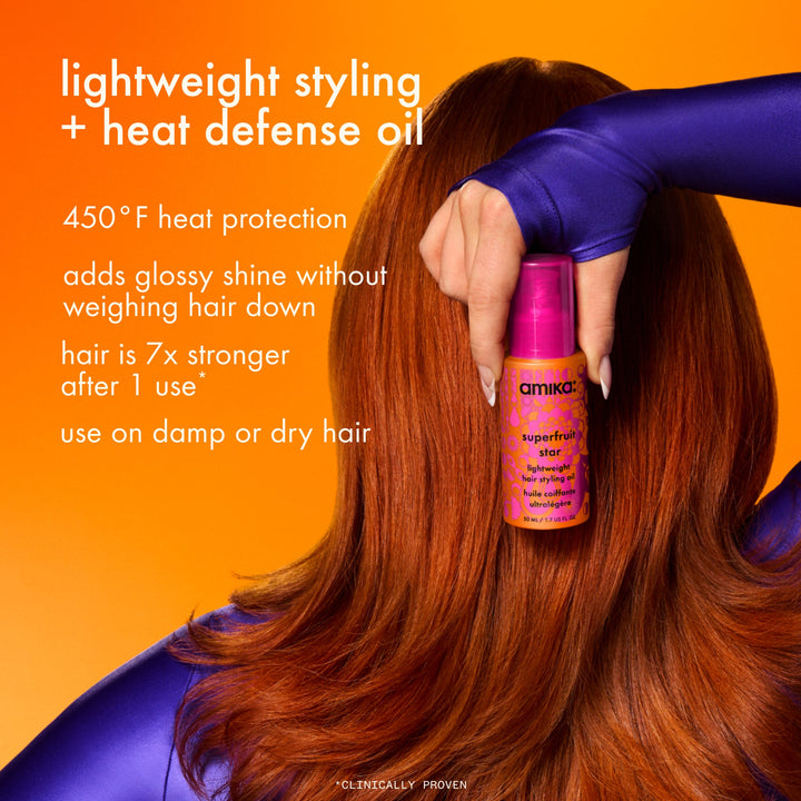 Amika Superfruit Star Lightweight Hair Styling Oil - benefits