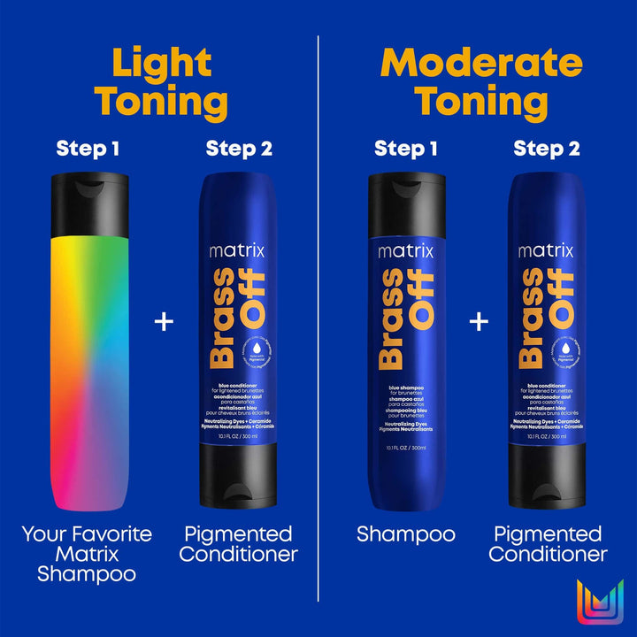 Matrix Brass Off Holiday Duo - light or moderate toning routine