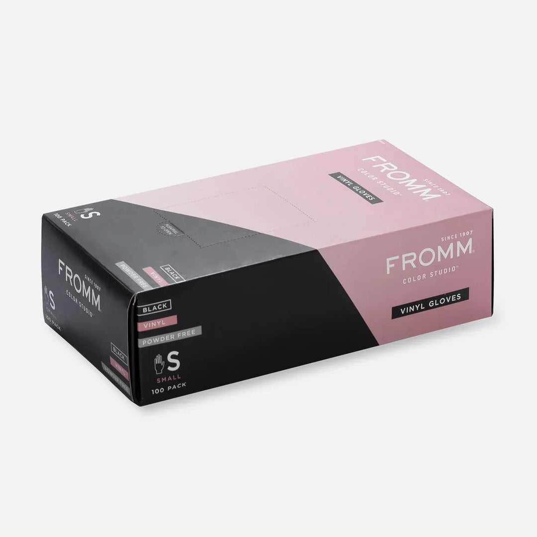 Fromm - Color Studio Powder Free Vinyl Clear Gloves 100 Pcs - Small