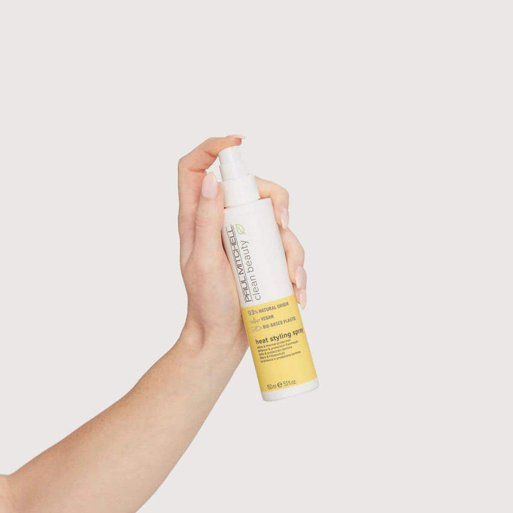 Paul Mitchell Clean Beauty Heat Styling Spray - spraying before heat styling