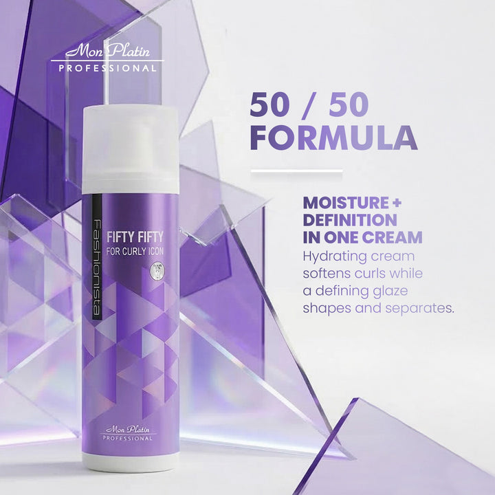 Mon Platin Fashionista Fifty Fifty for Curly Icon - 50/50 formula benefits