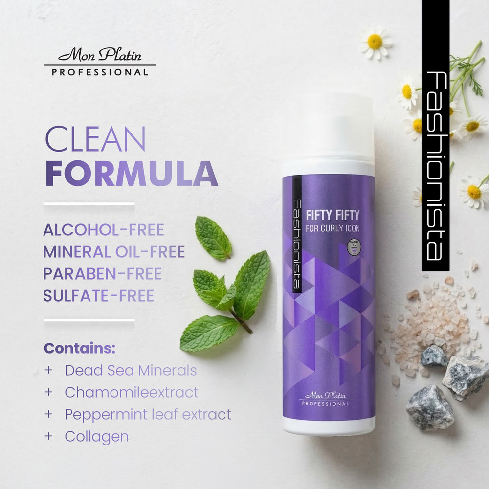 Mon Platin Fashionista Fifty Fifty for Curly Icon - clean formula and key ingredients