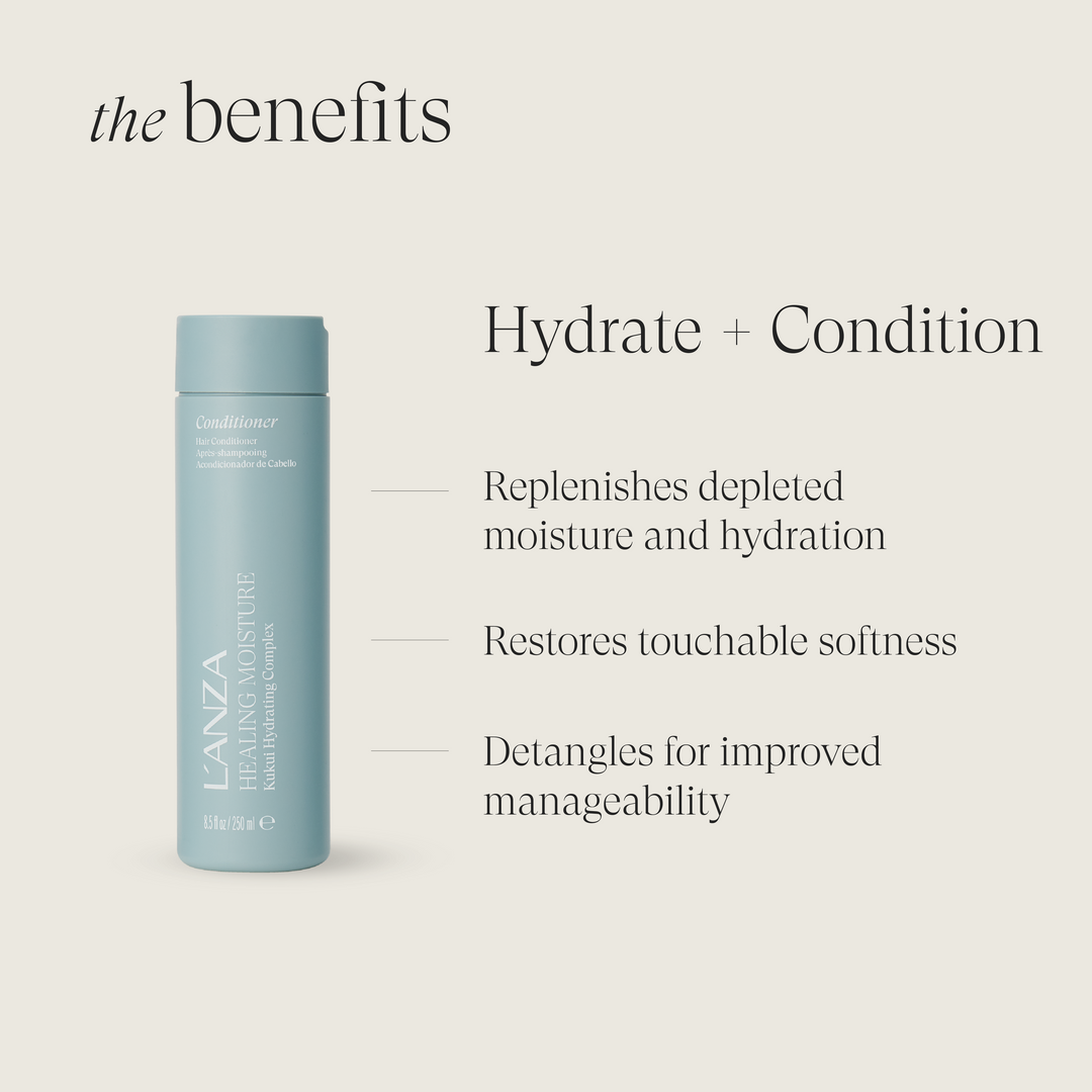 L'ANZA Healing Moisture Conditioner - benefits: hydrate, soften, detangle