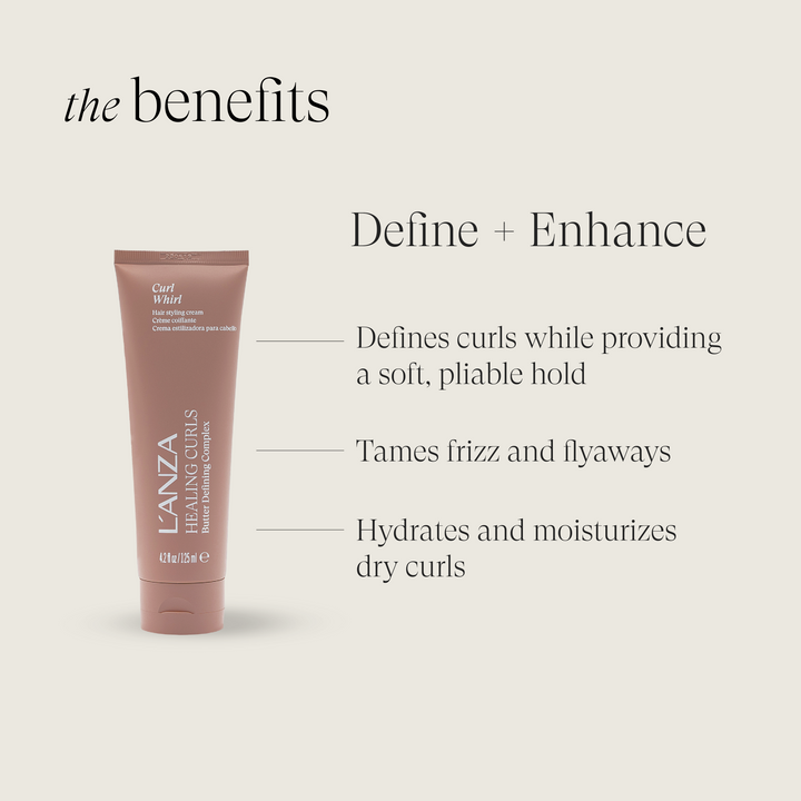 L'ANZA Healing Curls Curl Whirl Defining Creme - benefits: definition, frizz control, hydration