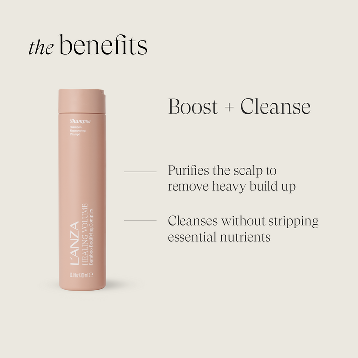 L'ANZA Healing Volume Shampoo - benefits: boost and cleanse