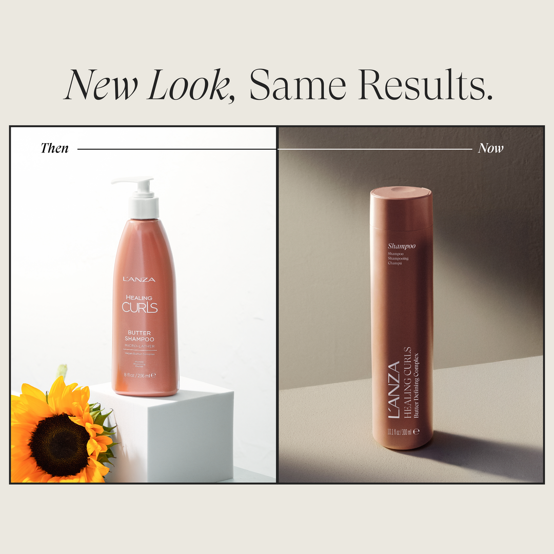 L'ANZA Healing Curls Butter Shampoo - new look, same results (old and new packaging)