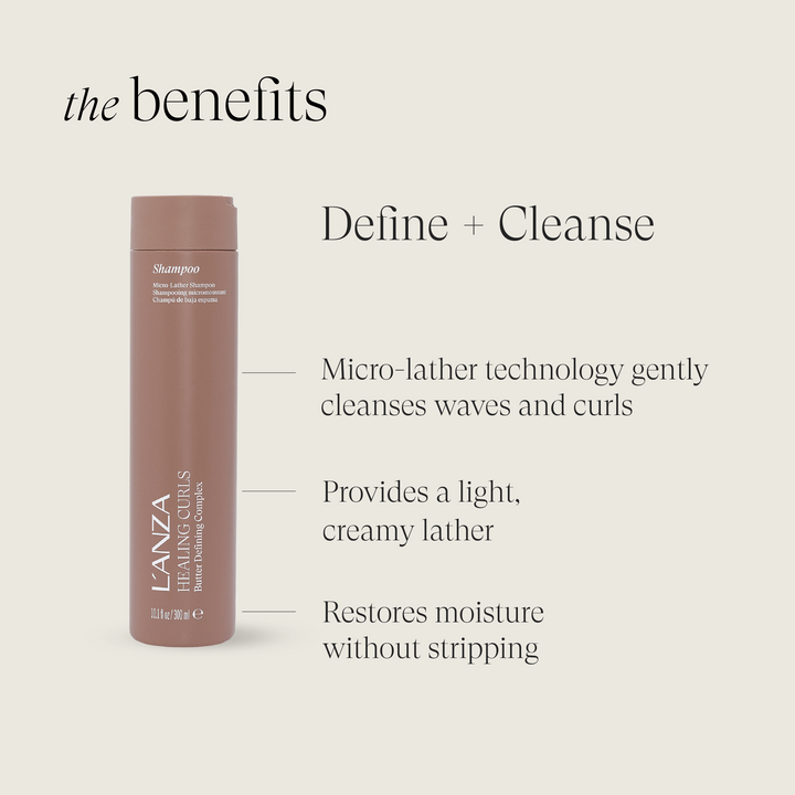 L'ANZA Healing Curls Butter Shampoo - benefits: define and cleanse