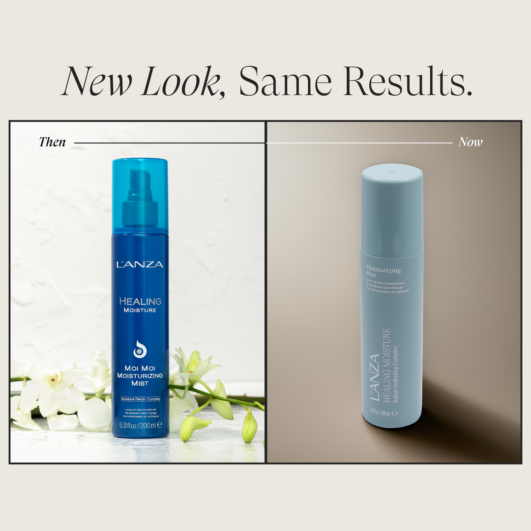 L'ANZA Healing Moisture Moisturizing Mist - previous Moi Moi packaging and new packaging