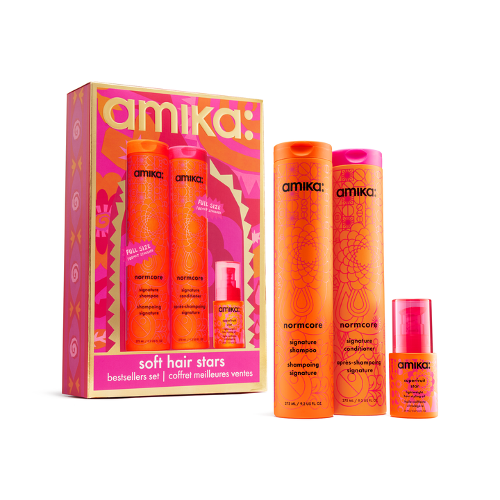 Amika Soft Hair Stars Nourishing Wash + Care Set 2 x 9.2 oz (275 ml) + 0.67 oz (20 ml)