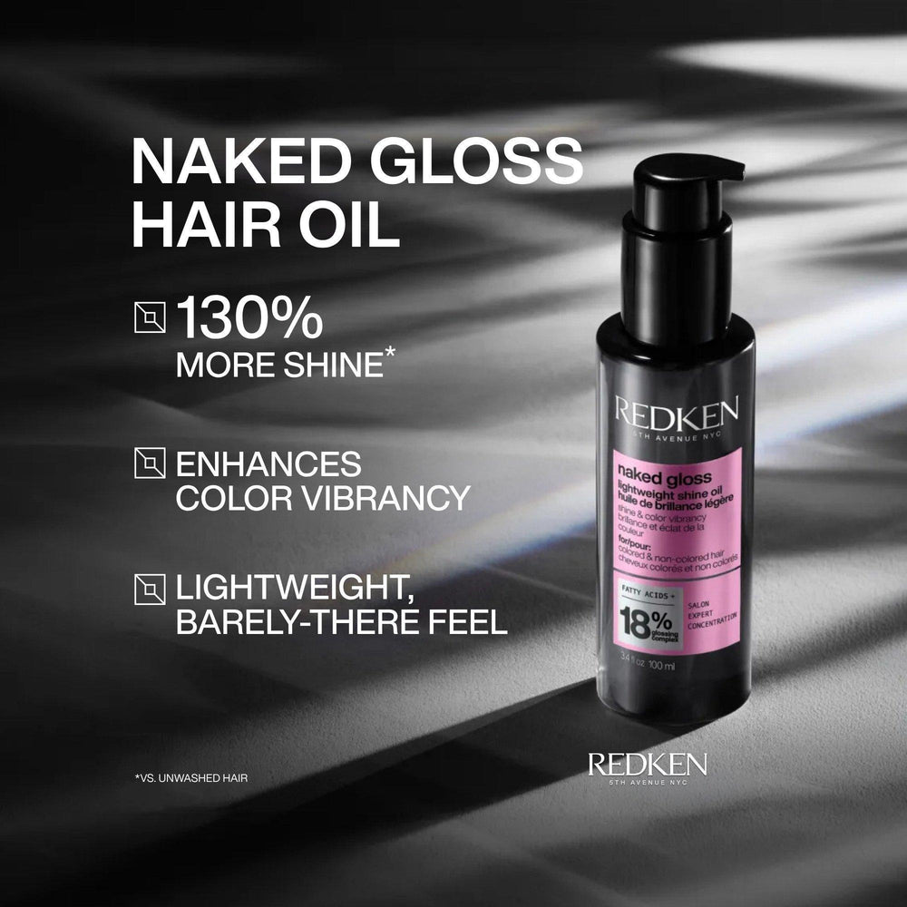 Redken Naked Gloss Lightweight Shine Oil - 130% more shine, colour vibrancy, lightweight feel