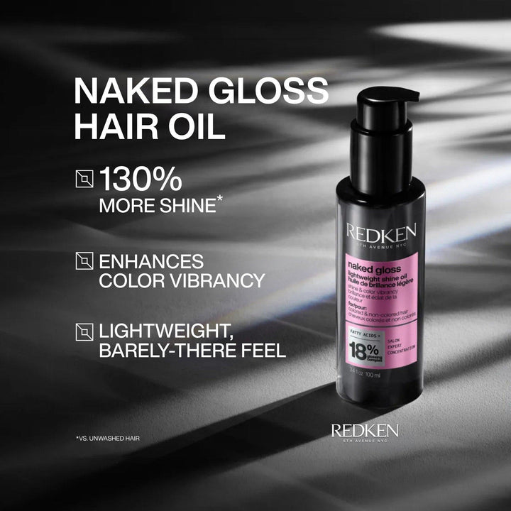 Redken Naked Gloss Lightweight Shine Oil - 130% more shine, colour vibrancy, lightweight feel