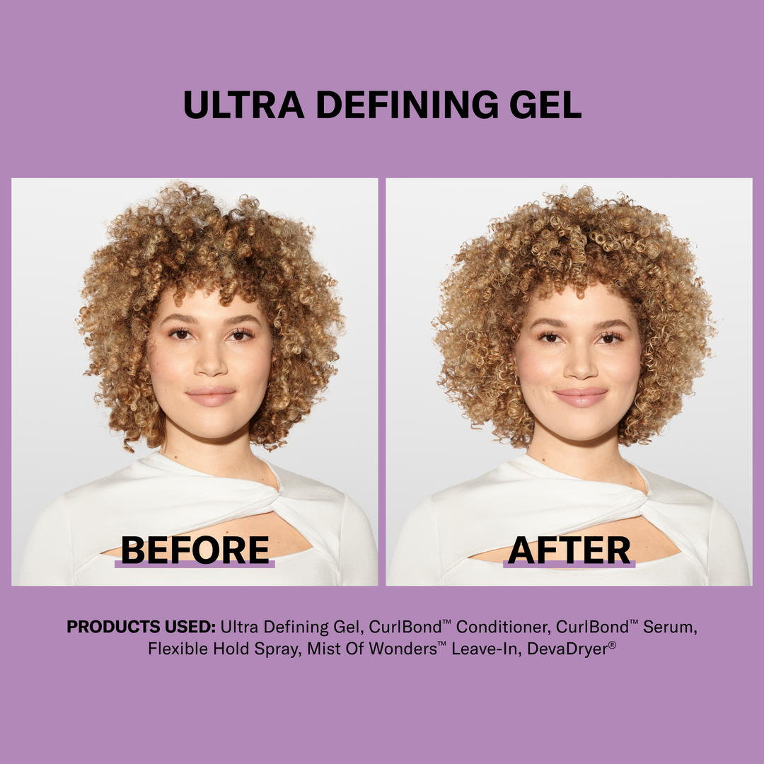DevaCurl Ultra Defining Gel - before and after