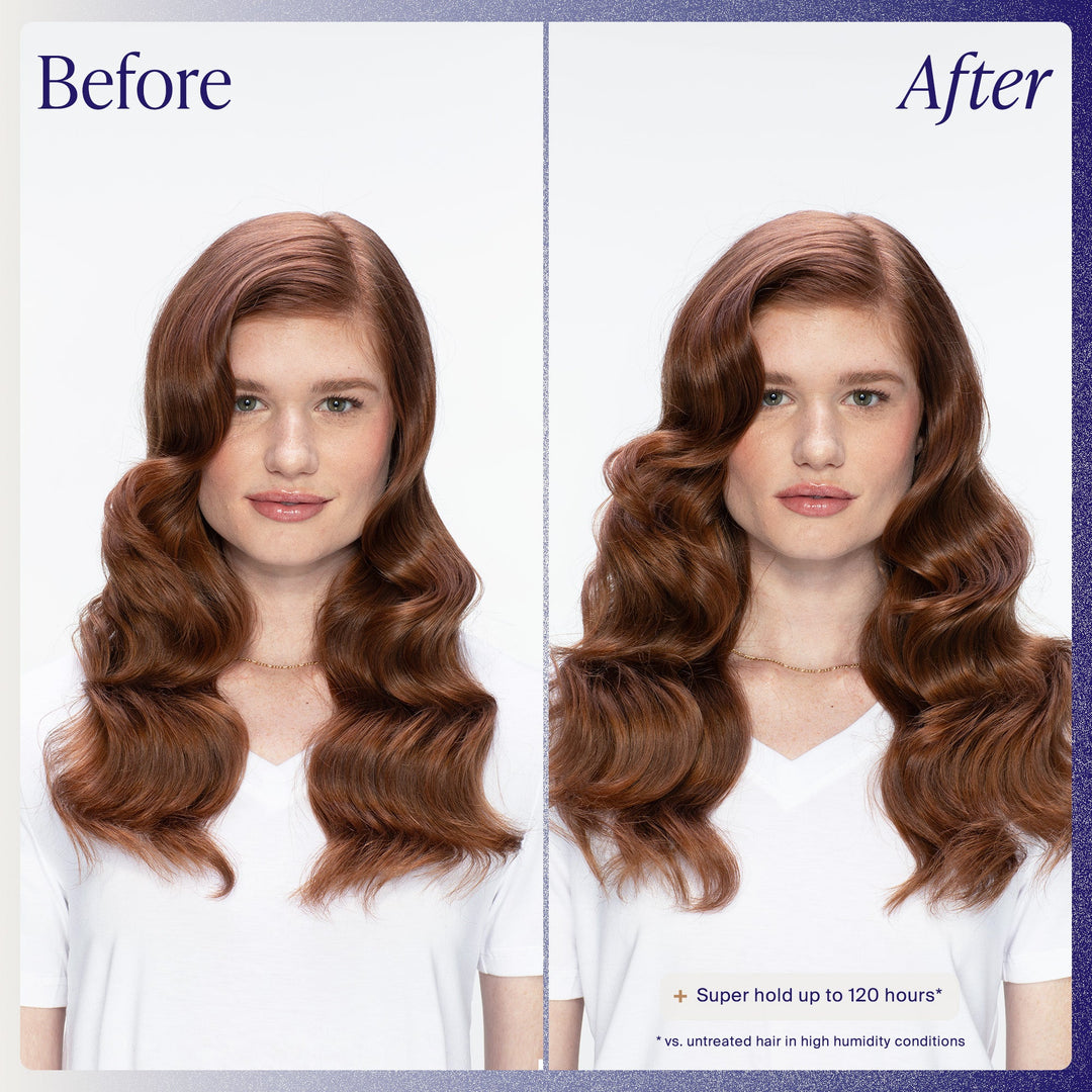 Kenra Volume Spray 25 - before and after, super hold up to 120 hours