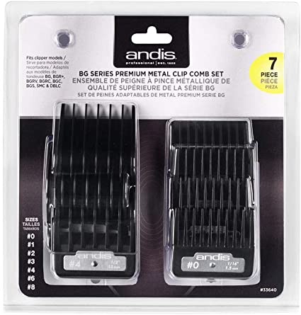 Andis - BG Series Premium Metal Clips Comb Set