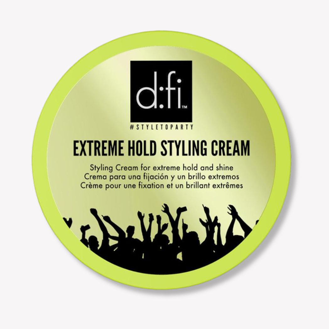 American Crew D:FI Extreme Hold Styling Cream - lid label, extreme hold and shine