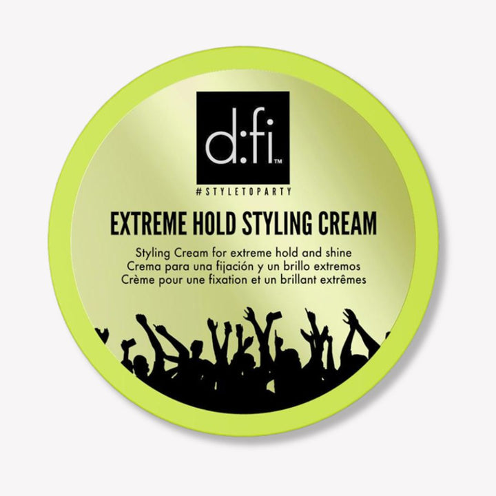 American Crew D:FI Extreme Hold Styling Cream - lid label, extreme hold and shine