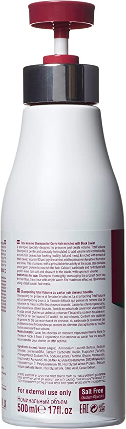 Mon Platin - Black Caviar - Total Volume shampoo - For Curly Hair - Natural Silk Therapy