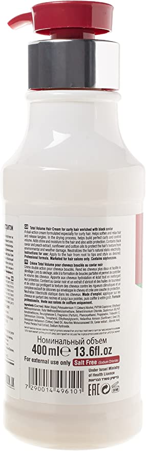 Mon Platin - Black Caviar - Total Volume Hair Cream - For Curly Hair - Natural Silk Therapy