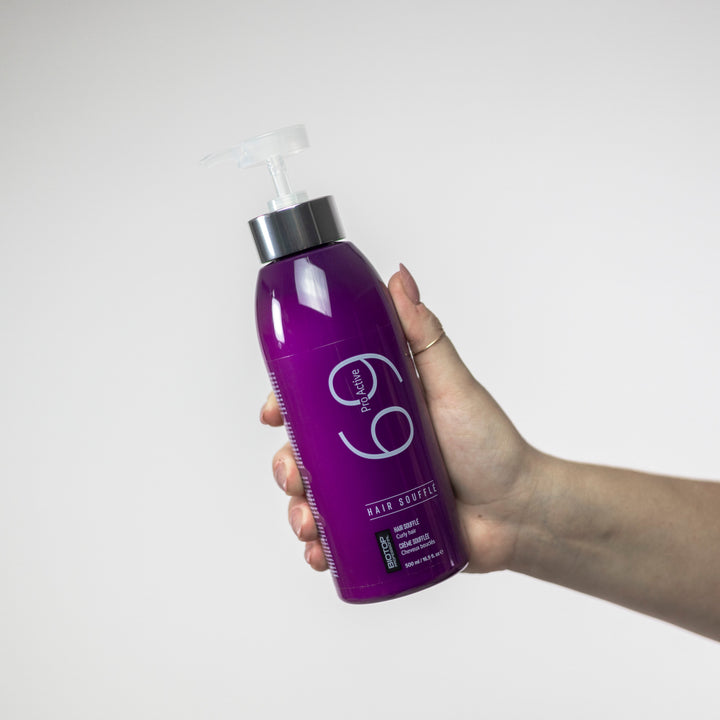 Biotop 69 Pro Active Hair Soufflé - bottle in hand