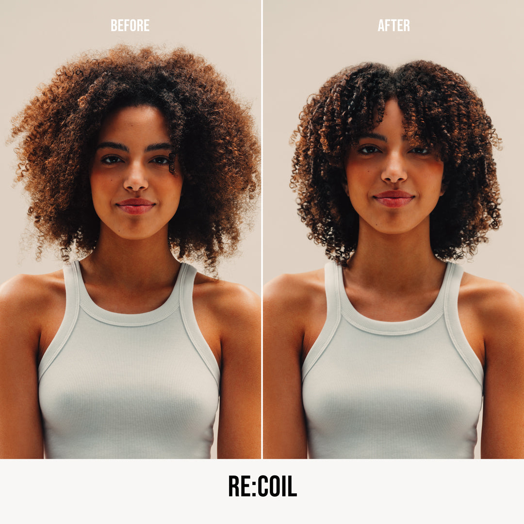 AG Re:Coil Curl Activator - before and after