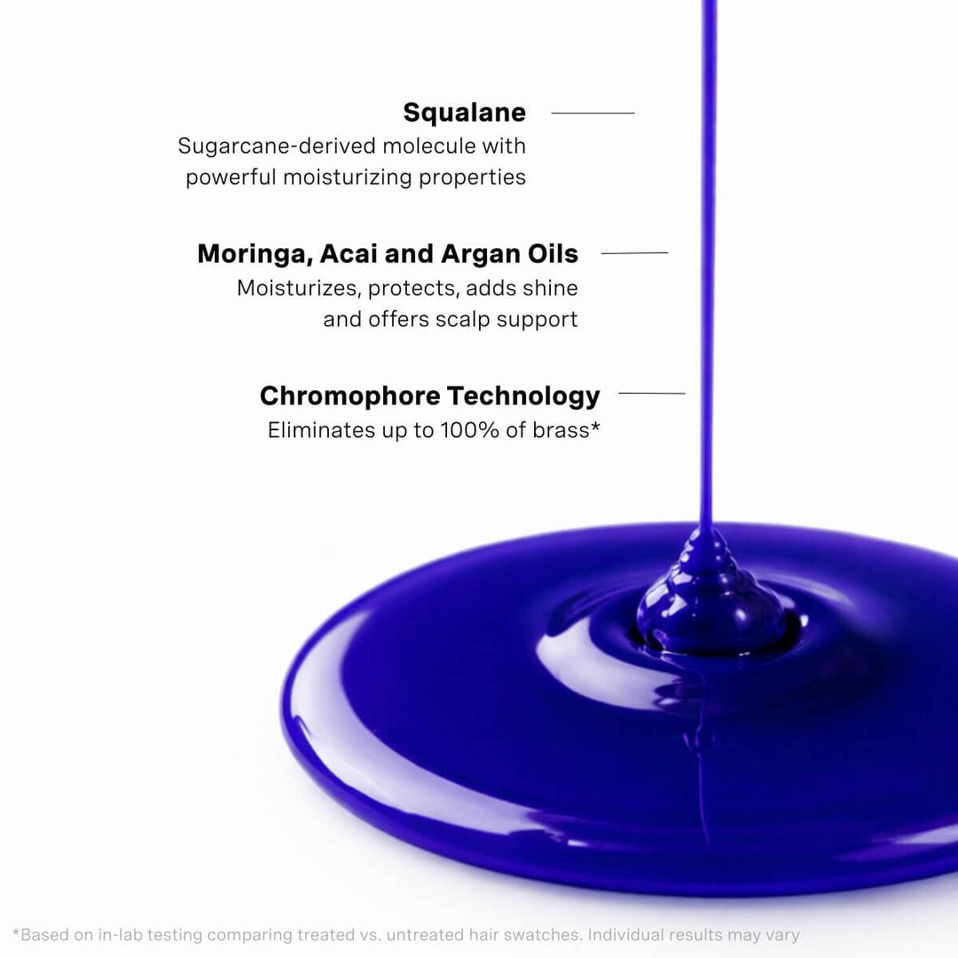 Oligo Blacklight Blue Shampoo - texture and key ingredients