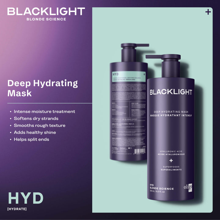 Oligo Blacklight Blonde Science Deep Hydrating Mask - benefits