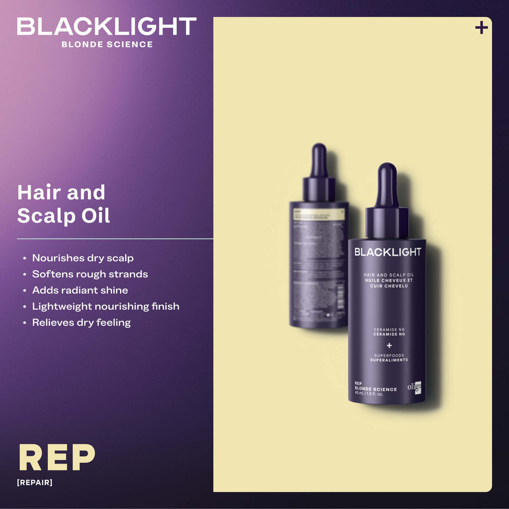 Oligo Blacklight Blonde Science Hair and Scalp Oil - product features