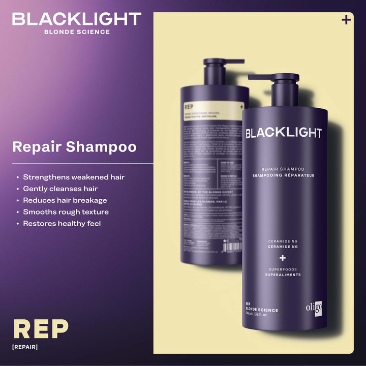 Oligo Blacklight Blonde Science Repair Shampoo - product features