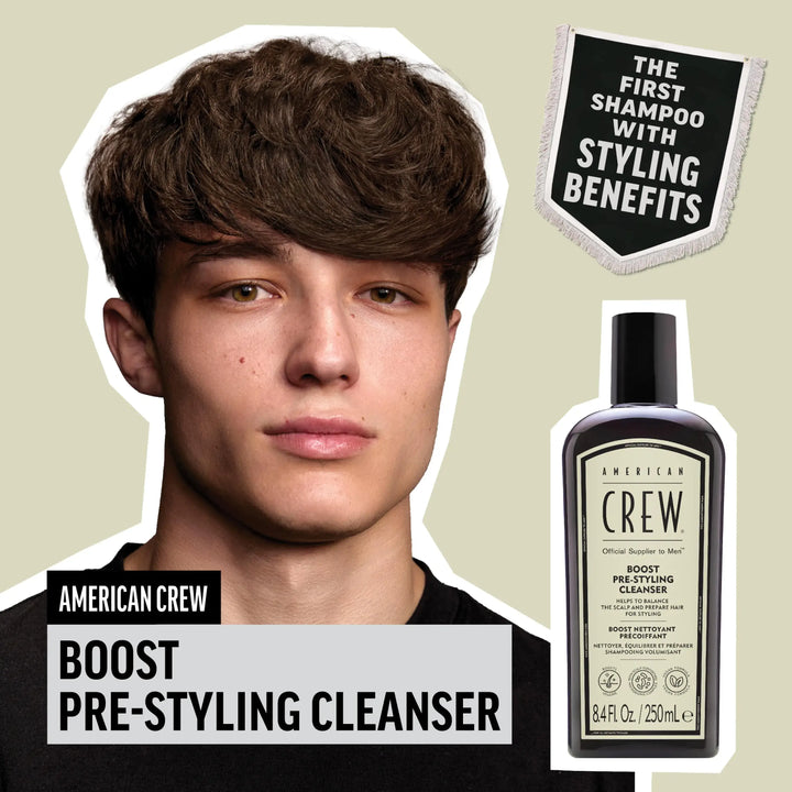 American Crew Boost Pre-Styling Shampoo - volume on model