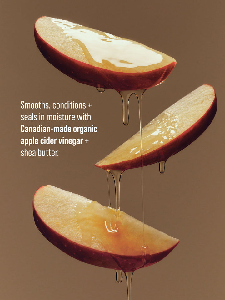AG Boost Apple Cider Vinegar Silicone-Free Conditioner - apple cider vinegar and shea butter benefit graphic
