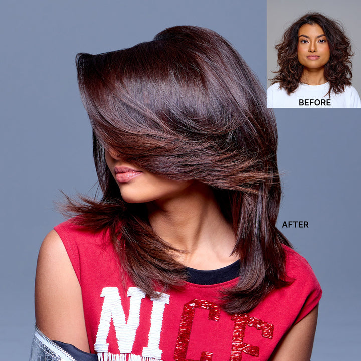 Color Wow Dream Coat Supernatural Spray - before and after, frizz-free smooth hair