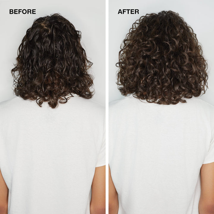 Paul Mitchell Quick Slip Styling Cream - before and after on curly hair