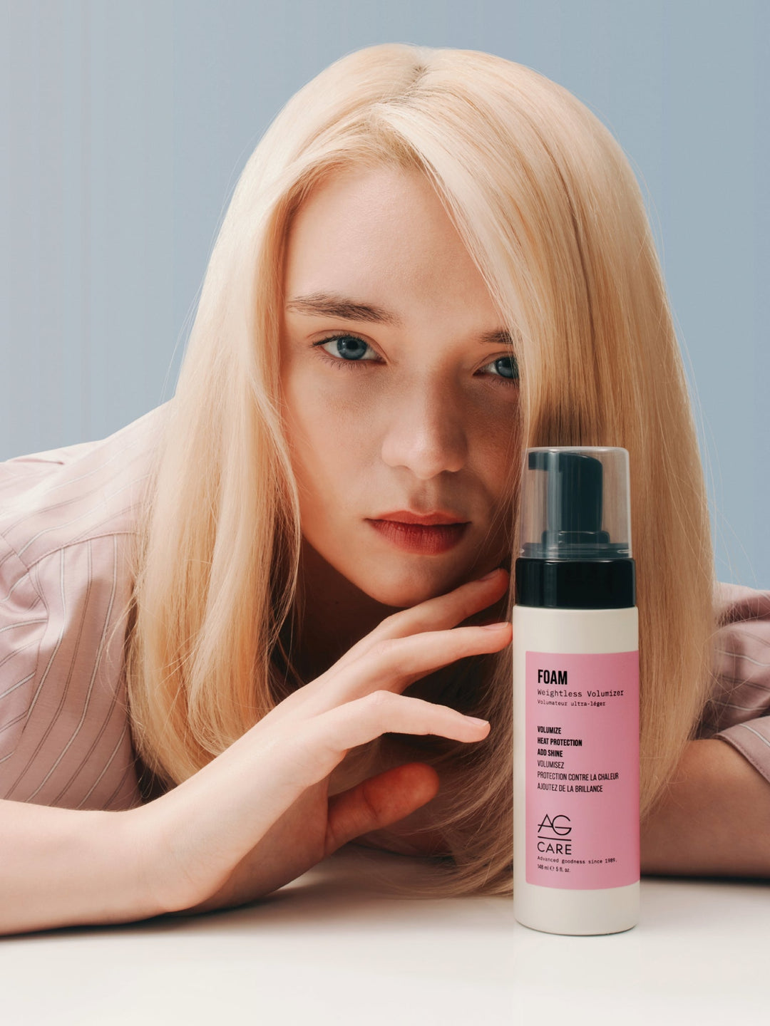 AG Foam Weightless Volumizer - model with the product