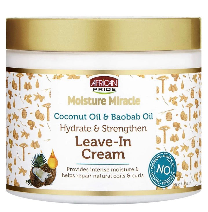African Pride - Moisture Miracle Coconut & Baobab Oil Leave In Cream