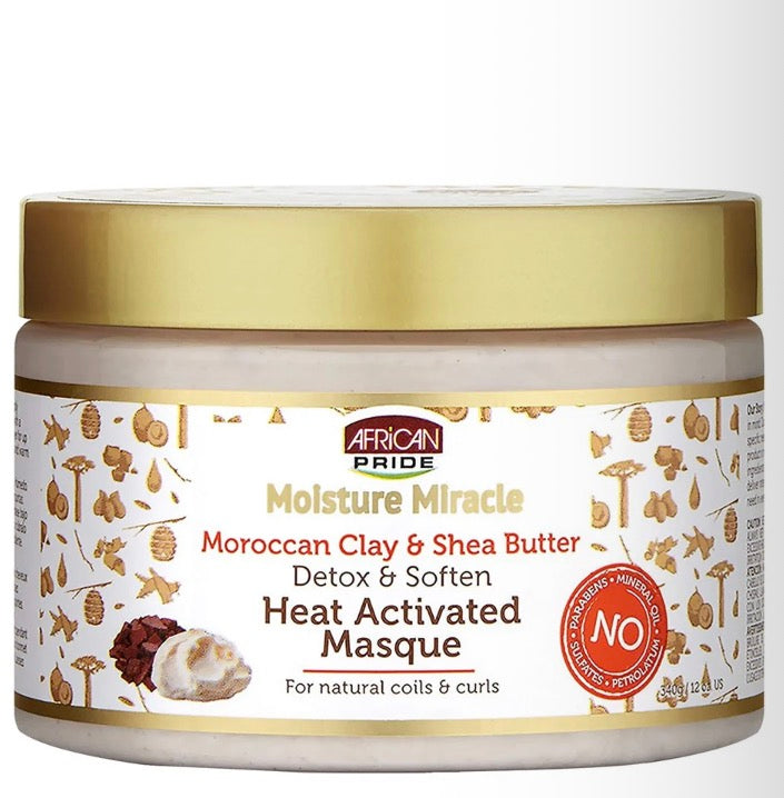 African Pride - Moisture Miracle Moroccan Clay & Shea Butter Heat Activated Masque