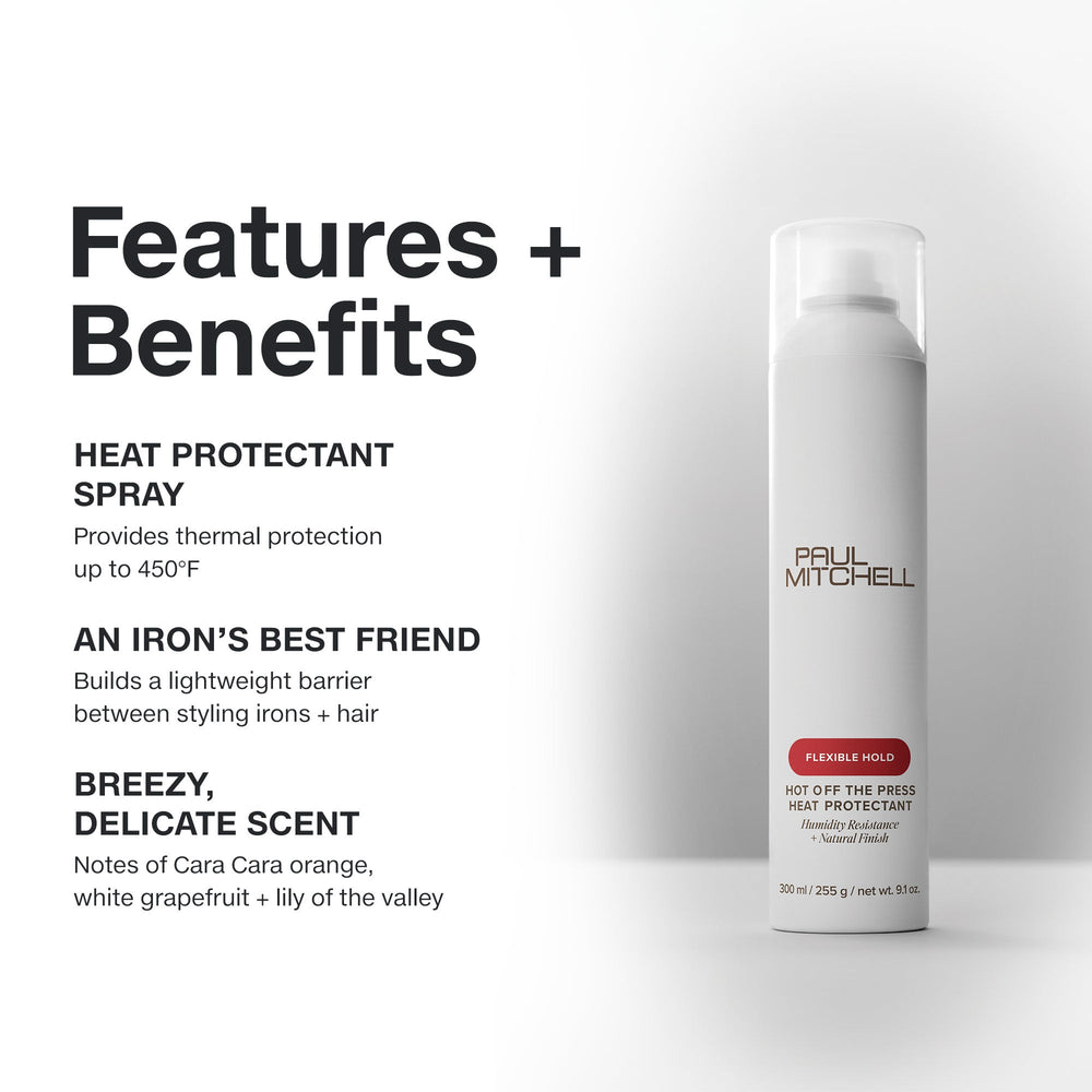 Paul Mitchell Hot Off The Press Heat Protectant - features and benefits