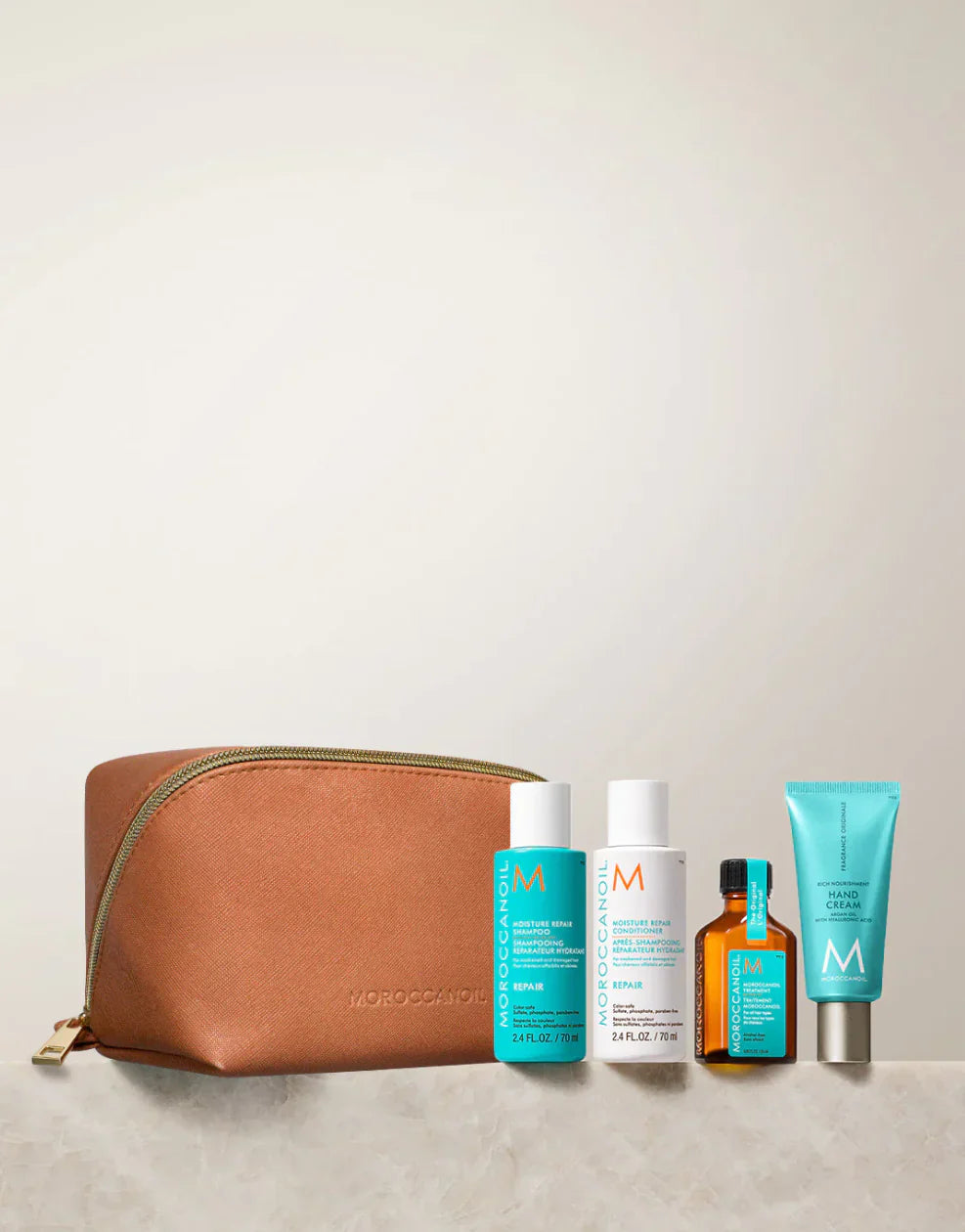 Moroccanoil Moisture Repair Mini Set (Shampoo, Conditioner, Hair Oil & Hand Cream
