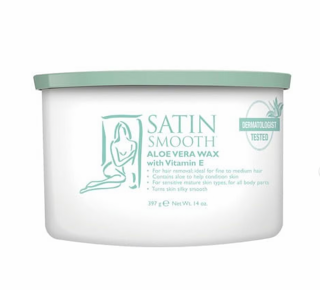 Satin Smooth Aloe Vera Wax With Vit E 14 oz