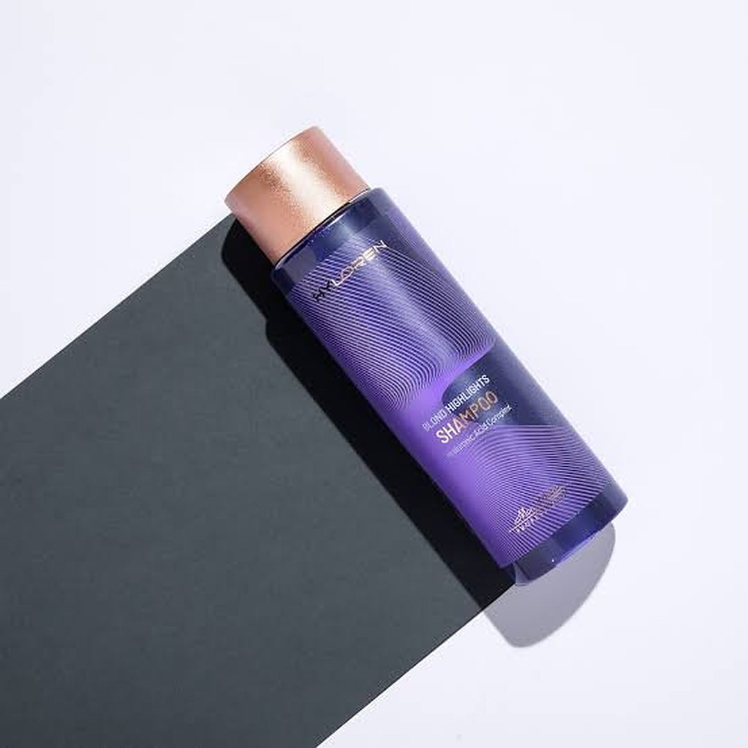 Mon Platin Hyloren Blonde Highlights Shampoo - bottle flat lay