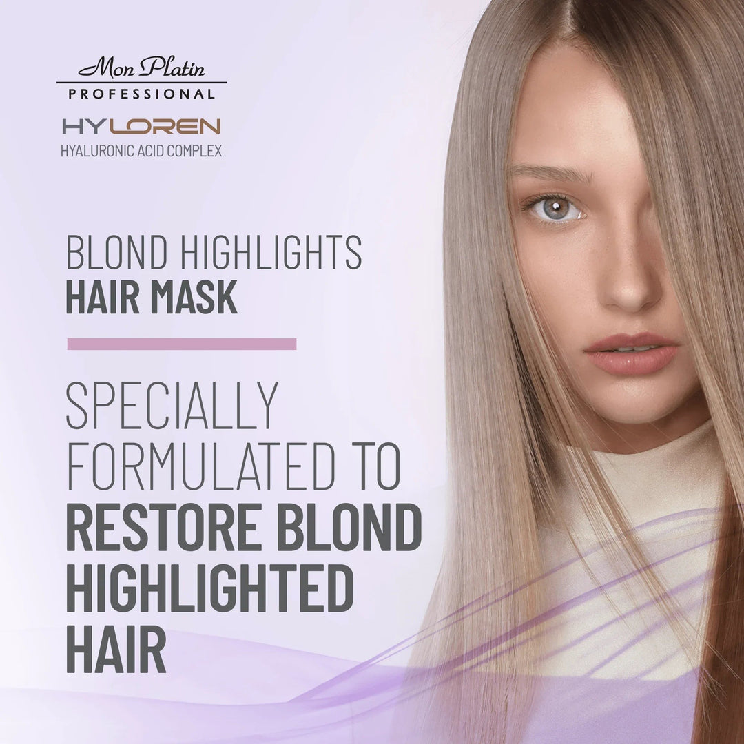 Mon Platin Hyloren Blonde Highlights Hair Mask - formulated to restore blonde highlighted hair