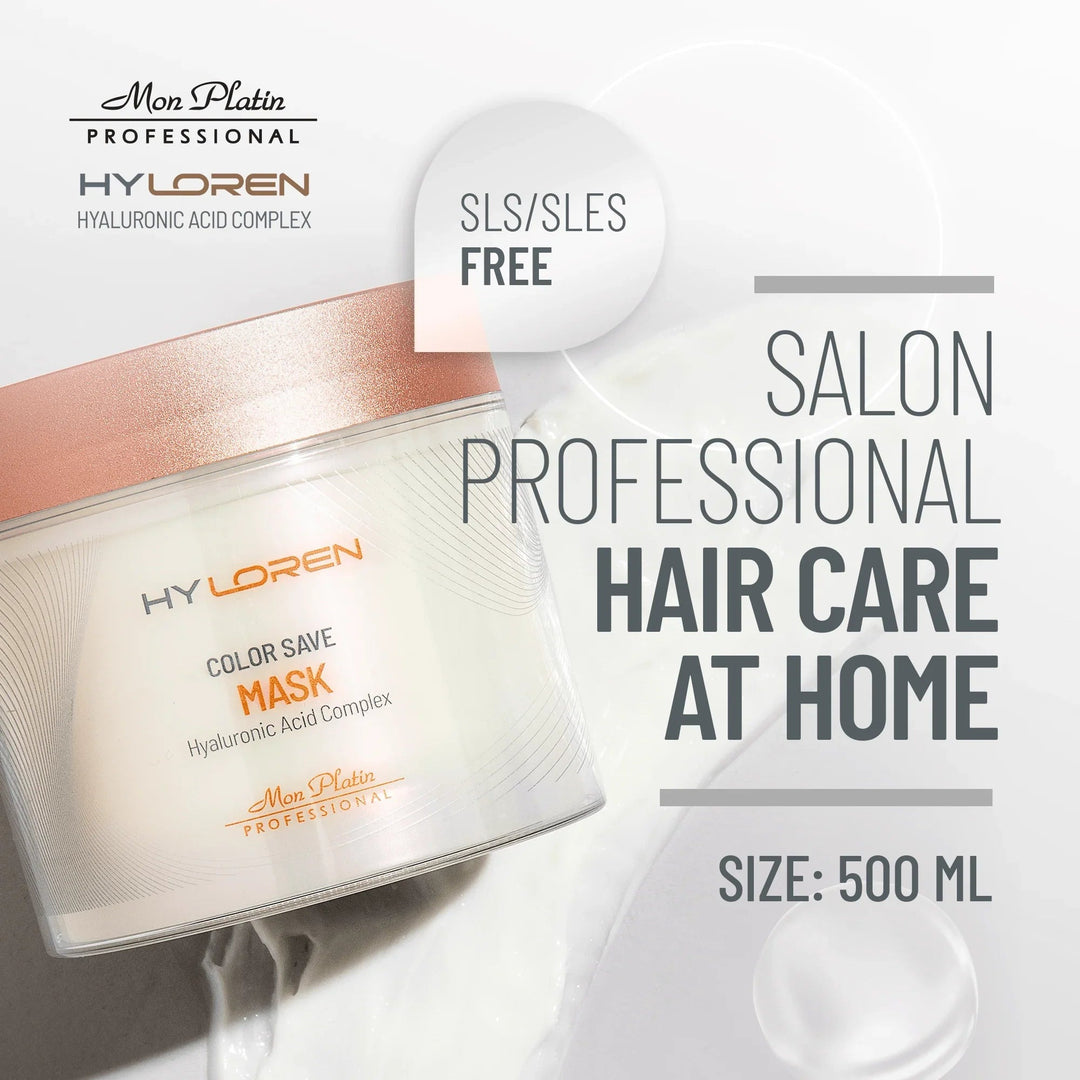Mon Platin Hyloren Color Save Hair Mask - SLS/SLES-free salon care at home, 500 ml
