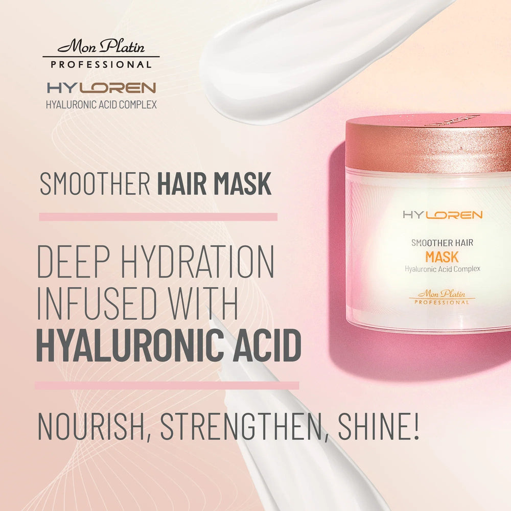 Mon Platin Hyloren Smoother Hair Mask - deep hydration infused with hyaluronic acid